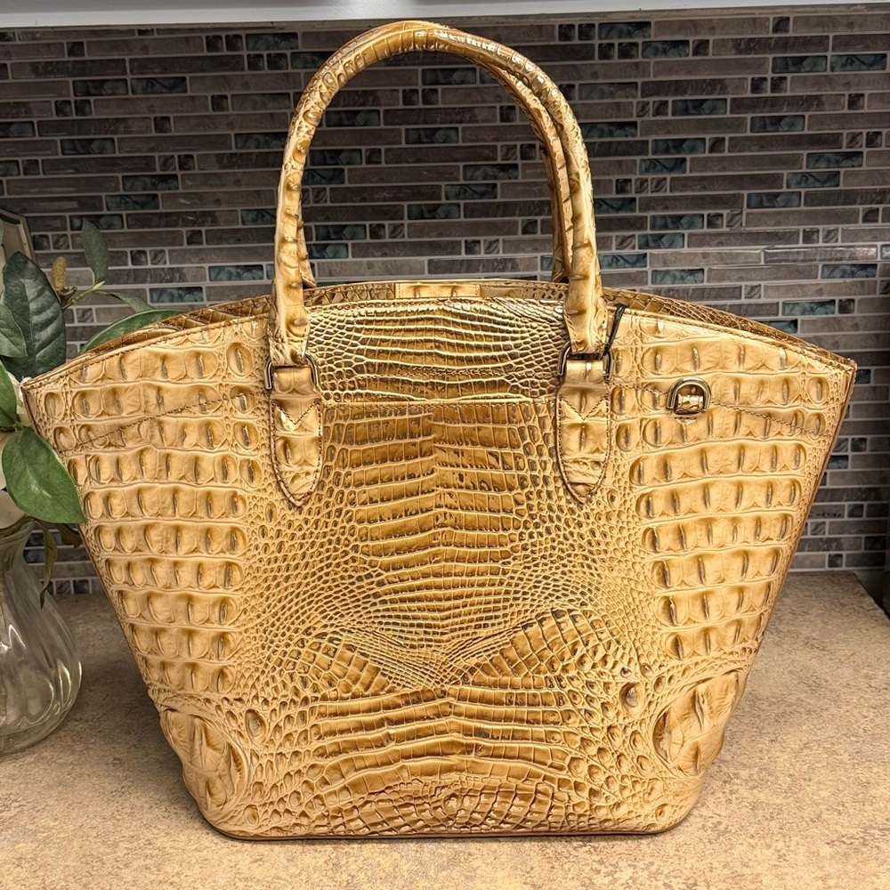 NWT Brahmin Jeanne Honey Brown tote purse - Picture 3 of 7